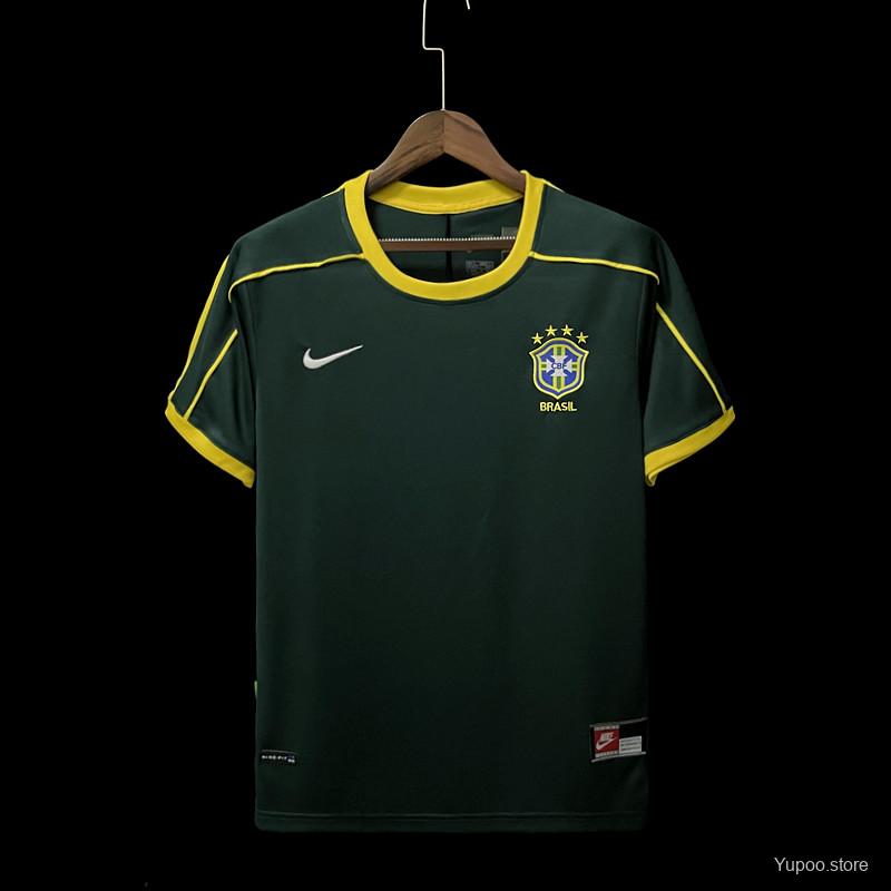 Camiseta de fútbol Brasil 1998 PORTERO MANGA CORTA VERSION FAN